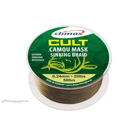 CLIMAX CULT CARP CAMOU MASK SINKING BRAID 1200m 0.20mm 15lb