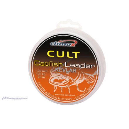 CLIMAX CULT CATFISH KEVLAR LEADER 20m 0.80mm 80kg Olive Green