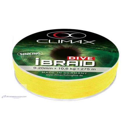 CLIMAX iBRAID DIVE SINKING FLUO YELLOW 135m 0.20mm 10.6kg