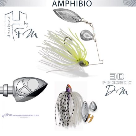 SPINNERBAIT AMPHIBIO TANDEM 1/4oz 7gr Ghost White