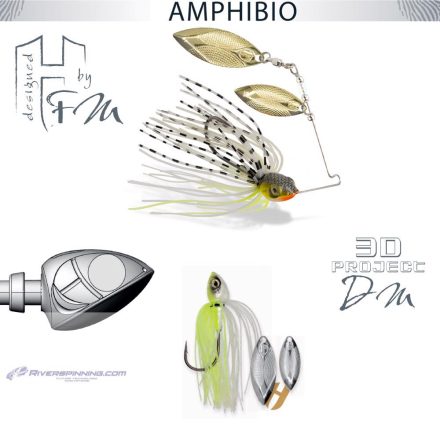 SPINNERBAIT AMPHIBIO WILLOW 3/8oz 10.5gr Chartreuse White