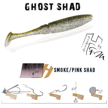 GHOST SHAD 10cm SMOKE PINK SHAD