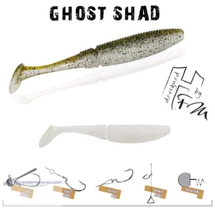 GHOST SHAD 10cm WHITE/SILVER