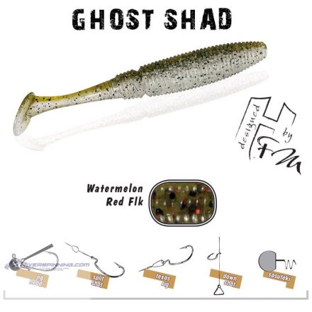 GHOST SHAD 10cm WATERMELON RED FLK