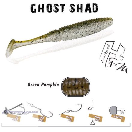 GHOST SHAD 10cm GREEN PUMPKIN