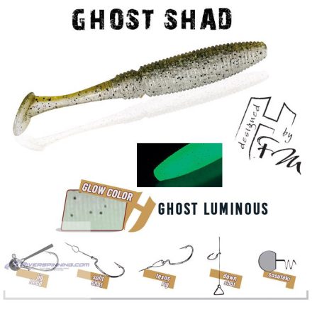 GHOST SHAD 5cm GHOST LUMINOUS FLUORESCENT