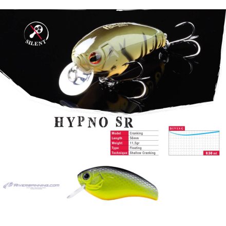 HYPNO-SR F 5.6cm 11.5gr Chartreuse Black Back