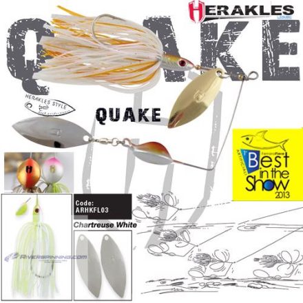 SPINNERBAIT QUAKE 5/8oz 17.5gr Chartreuse/White