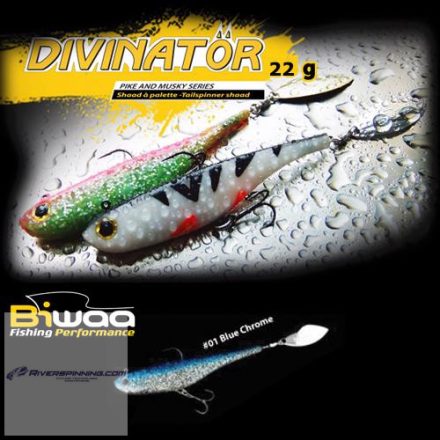 BIWAA DIVINATOR JUNIOR 14cm 22gr 01 Blue Chrom