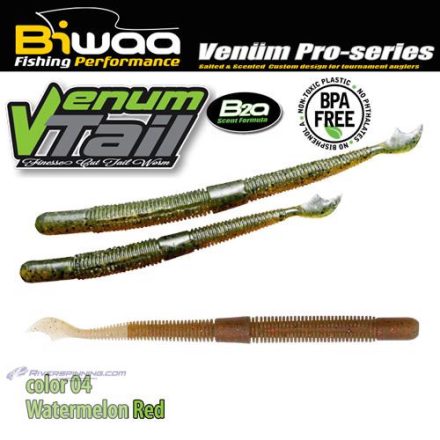 BIWAA VENUM TAIL 4" 10cm 04 Watermelon Red