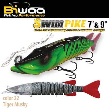 BIWAA SWIMPIKE SS 7" 18cm 26gr 22 Tiger Musky