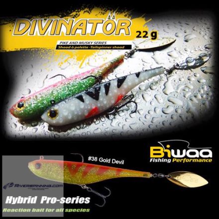 BIWAA DIVINATOR JUNIOR 14cm 22gr 38 Gold Devil