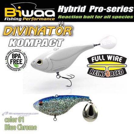 BIWAA DIVINATOR KOMPACT 90 9cm 55gr 01 Blue Chrome