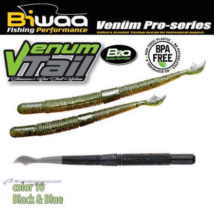 BIWAA VENUM TAIL 4" 10cm 10 Black & Blue