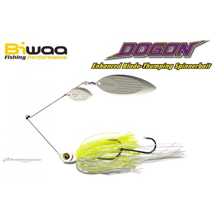 BIWAA DOGON SPINNERBAIT 1/2oz 14gr 01 White Chart-Silver Blades