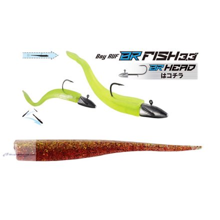 DUO BAYRUF BR FISH 3.3" 8.4cm S039 Gold Red