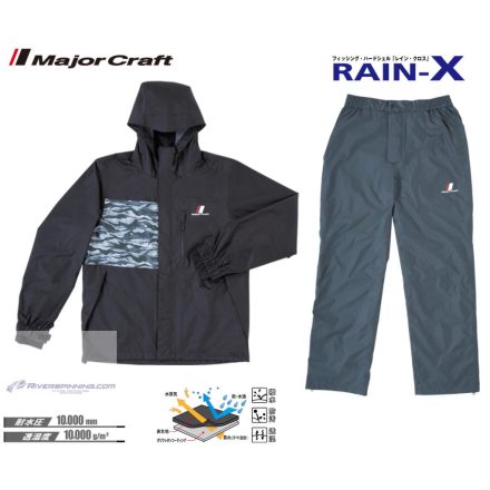 MAJOR CRAFT RAIN-X KÉTRÉSZES ESŐRUHA 3L Black