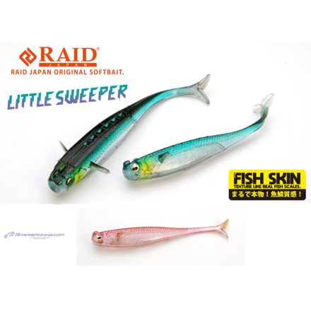 RAID LITTLE SWEEPER FISH SKIN 2.5" 6.3cm 080 Clear Wakasagi