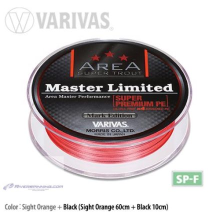 VARIVAS TROUT AREA MASTER LIMITED PE 75m #0.15 4.5lb SIGHT ORANGE