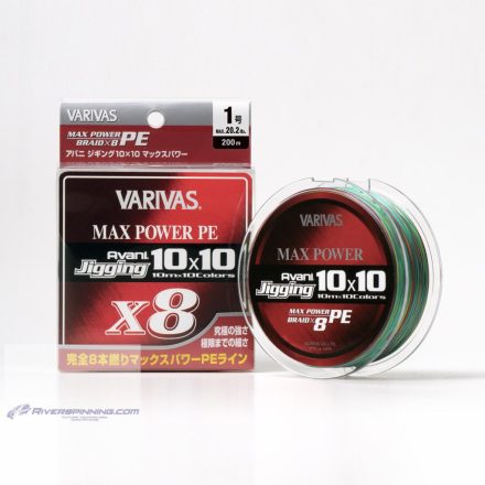 VARIVAS AVANI JIGGING 10x10 MAX PE X8 200m #0.8 16.7lb 10mx10 Color