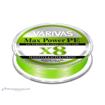 VARIVAS MAX POWER PE X8 150m #0.6 14.5lb 0.128mm Lime Green Fluo