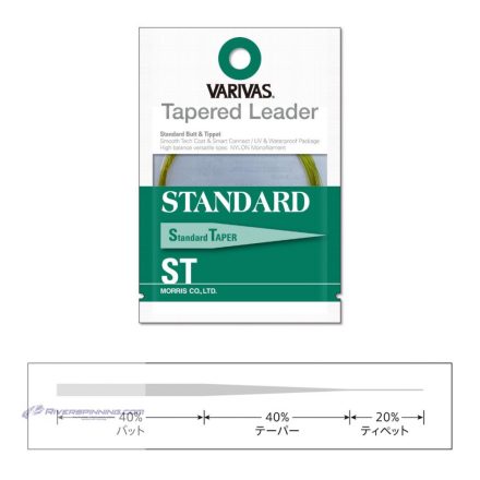 VARIVAS VÉKONYODÓ ELŐKE TAPERED LEADER STANDARD ST 3X 7.5ft 0.205mm-0.51mm