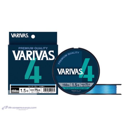 VARIVAS PE 4 BLUE EDITION 150m #0.6 0.128mm 10lb Water Blue