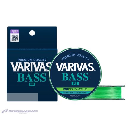 VARIVAS BASS PE X4 150m #0.6 0.128mm 10lb Flash Green