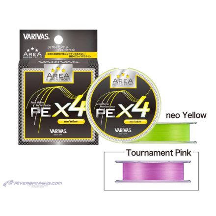 VARIVAS SUPER TROUT AREA PE X4 NEO YELLOW #0.15 75m 4lb