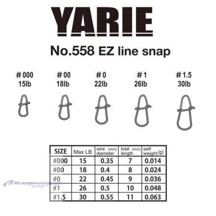 KAPOCS YARIE 558 EZ LINE SNAP 15LB 000