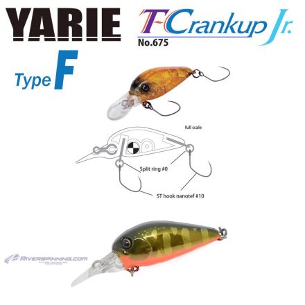 YARIE 675 T-CRANKUP JR TYPE F 2.8mm 1.8gr C33 Kurokin Yamame MG