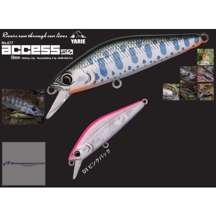 YARIE 677 ACCESS HS 50mm 4.3gr D3 Pink Back