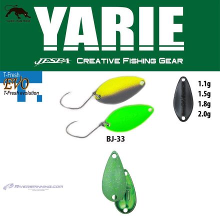 YARIE 710T T-FRESH EVO 1.1gr BJ-33 Teppan Green