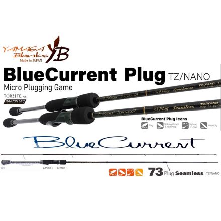 YAMAGA BLUE CURRENT 73PLUG SEAMLESS TZ-NANO 2.22m 1.5-6gr Fuji Titanium Torzite